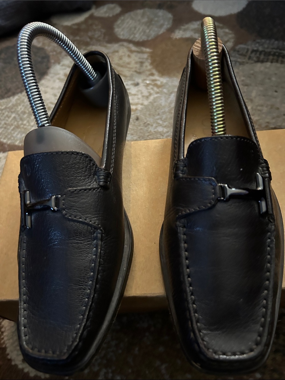 Tod's Black Leather Bit-Detail Slip-On Loafers